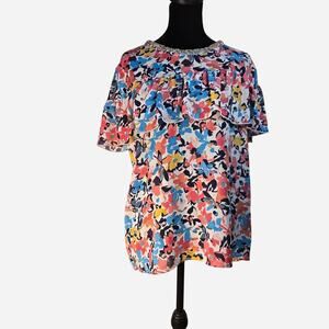 Juicy Couture multicolor floral ruffle blouse size medium